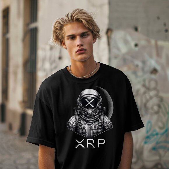 XRP Crypto Currency T-shirt Mens Multiple Sizes Black Cotton - Picture 4 of 4